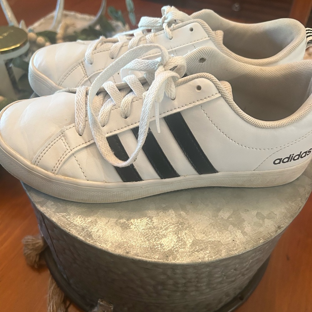 Adidas Classic White and Black Sneakers